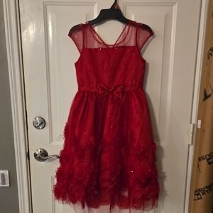 Kensie Girl Sparkling Red Formal Dress